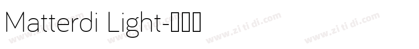 Matterdi Light字体转换